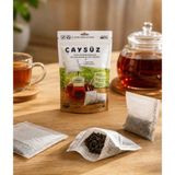 Çaysüz Mısır Lifi Çay/Kahve Filtre Poşeti 2 paket toplam 60 demlik . Yerli Üretim kilitli formül (kağıt plastik içermez )( 3 yemek kaşık kadar kuru çayınızı doldurun demleyin 🍀🍀) - 0,1 kg