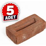 Çaytaş Harman Tuğlası Restorasyon ve Dekorasyon Için Uygun Tuğla - 5 Adet - 20x10x5 cm - Ateş Tuğlası