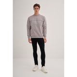 Cazador 24KCEEO05082 Gri Erkek Bisiklet Yaka Logo Armalı Polar Sweat - XL
