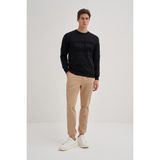 Cazador 24KCEEO05082 Siyah Erkek Bisiklet Yaka Logo Armalı Polar Sweat - 2XL