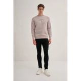 Cazador 24Kceeo05224 Gri Erkek Bisiklet Yaka Önü Yazı Logolu Sweat Tshirt