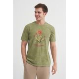 Cazador 4046 Erkek Bisiklet Yaka T-Shirt - Haki - M