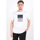 Cazador 4076 Erkek Bisiklet Yaka T-Shirt - Beyaz - M