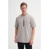 Cazador 4092 Erkek Bisiklet Yaka T-Shirt - Gri
