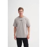 Cazador 4095 Erkek Bisiklet Yaka T-Shirt - Gri - M