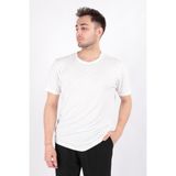 Cazador 4153 Erkek Bisiklet Yaka T-Shirt - Beyaz - 2XL