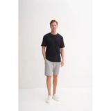 Cazador 4163 Lacivert Orta Bisiklet Yaka Erkek T-shirt