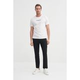 Cazador 4187 Erkek Bisiklet Yaka T-Shirt - Ekru - XL