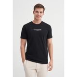 Cazador 4187 Erkek Bisiklet Yaka T-Shirt - Siyah - M