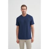 Cazador 42030 Erkek Bisiklet Yaka T-Shirt - İndigo