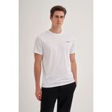 Cazador 4233 Beyaz Bisiklet Yaka Erkek T-Shirt