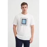 Cazador 44170 Erkek Bisiklet Yaka Iklet Yaka T-Shirt - Ekru - XL