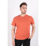 Cazador 4601 Erkek V Flamlı T-Shirt - Kiremit