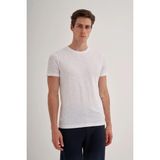 Cazador 4602 Beyaz Orta Bisiklet Yaka Erkek T-Shirt