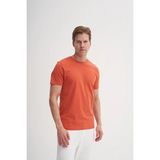 Cazador 4602 Kiremit Orta Bisiklet Yaka Erkek T-Shirt