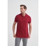 Cazador 4613 Erkek Batal Polo Yaka Pike T-Shirt - Bordo - 4XL