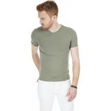 Cazador 4619 Erkek Stn. V Yaka T-Shirt - L - Yeşil