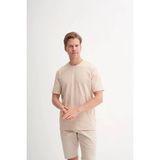 Cazador Bisiklet Yaka Bej Erkek T-Shirt 4121