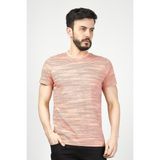 Cazador Bisiklet Yaka Çizgili Erkek Tişört Cdr 4014 - Pembe - XL