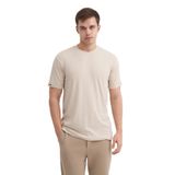 Cazador Bisiklet Yaka Dokulu Erkek T-shirt 42530 Bej Bej