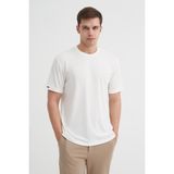 Cazador Bisiklet Yaka Dokulu Erkek T-Shirt 42530 Beyaz - XL