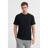 Cazador Bisiklet Yaka Dokulu Erkek T-Shirt 42530 Siyah - XL