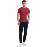Cazador Bisiklet Yaka Erkek T-Shirt 24YCEEO04623 - Bordo - XL