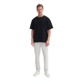 CAZADOR Bisiklet Yaka Relax Fit Pamuklu Dokulu Tişört Siyah, M, 25YCEEO04125, SİYAH, Erkek