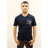 Cazador Caz 2256 Işleme Detaylı Relax Fit Bisiklet Yaka Erkek T-Shirt - 04L-Lacivert