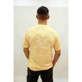 Cazador Caz 4084 Oversize Sırt Baskılı Yıkamalı Bisiklet Yaka Erkek T-Shirt - Açık Somon