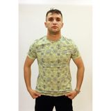 Cazador Caz 4123 Desenli Bisiklet Yaka Erkek T-Shirt - Fıstık Yeşili - M