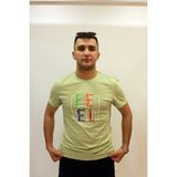 Cazador Caz 4131 Erkek Bisiklet Yaka Baskılı T-Shirt - Fıstık Yeşili