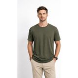 Cazador Erkek Bisiklet Yaka Kendinden Desenli T Shirt 44420 Haki - M