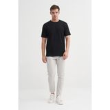Cazador Erkek Bisiklet Yaka Örme Desen T Shirt 40510 Siyah