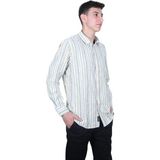 Cazador Erkek Çizgili Uzun Kollu Gömlek Cdr 2048 - 2XL - Nefti