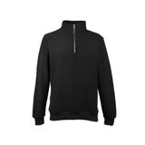 CAZADOR Erkek Fermuarlı Yaka Sweatshirt, Siyah, XL