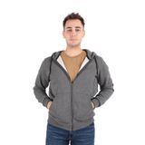 CAZADOR Erkek Kapüşonlu Sweatshirt, Antrasit Melanj, XL