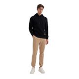 CAZADOR Erkek Kapüşonlu Sweatshirt, Siyah, L Beden