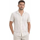 Cazador Erkek Kısa Kol Keten Gömlek 24020 - 2XL - Bej