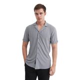 Cazador Erkek Kısa Kol Polo Yaka Gömlek Slim Fit GRİ XL