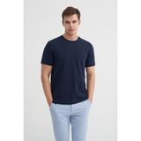 Cazador Erkek Lacivert Bisiklet Yaka T-Shirt 46200