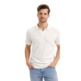Cazador Erkek Polo Yaka Desenli Triko T-shirt 34215 Ekru Ekru