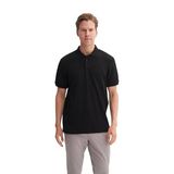 CAZADOR Erkek Polo Yaka, Regular Fit, Kısa Kollu Örme T-Shirt, Siyah, XXL-L