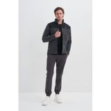 Cazador Erkek Regular Fit Polar Kumaş Dik Yaka Fermuarlı Sweatshirt, Antrasit Melanj, M Beden