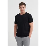 Cazador Erkek Siyah Bisiklet Yaka T-Shirt 46180 - M