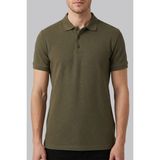 Cazador Erkek Slim Fit %100 Pamuk Pike Polo Yaka Tişört Basic Kısa Kollu Günlük T-Shirt - Haki