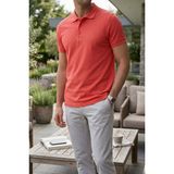 Cazador Erkek Slim Fit %100 Pamuk Pike Polo Yaka Tişört Basic Kısa Kollu Günlük T-Shirt - Narçiçeği - XL