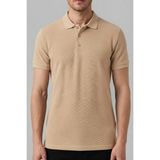 Cazador Erkek Slim Fit %100 Pamuk Pike Polo Yaka Tişört Basic Kısa Kollu Günlük T-Shirt - Safari - 2XL
