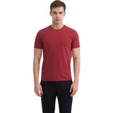 Cazador Erkek Slim Fit Bisiklet Yaka Pamuklu Düz Tişört 4623 - Bordo - 2XL