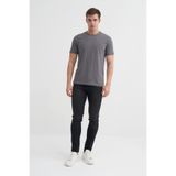 Cazador Erkek Slim Fit Bisiklet Yaka Pamuklu Düz Tişört 4623